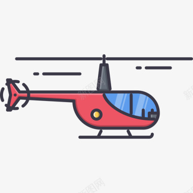 直升机37号运输机彩色图标图标