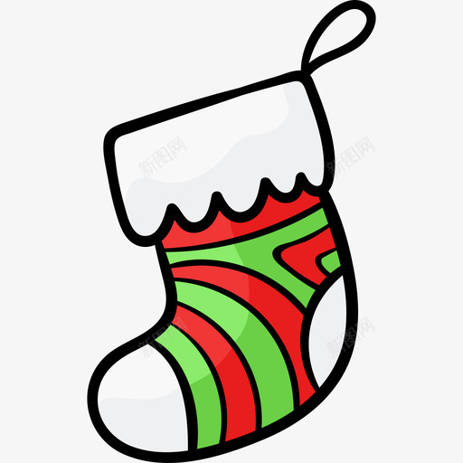 袜子圣诞83彩色图标svg_新图网 https://ixintu.com 圣诞83 彩色 袜子