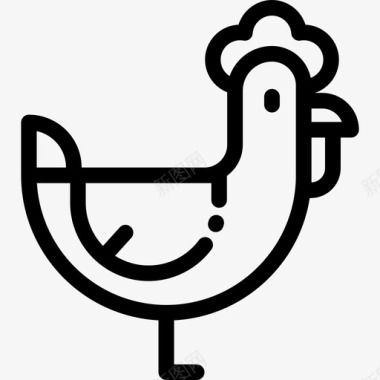 母鸡动物31直系图标图标