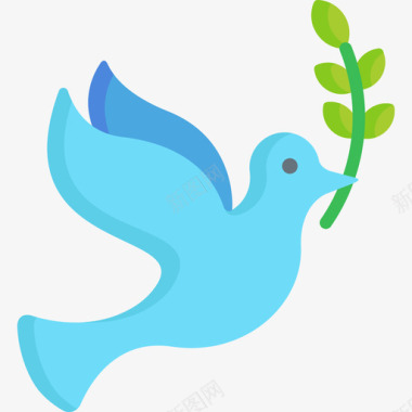 鸽子和平人权图标图标
