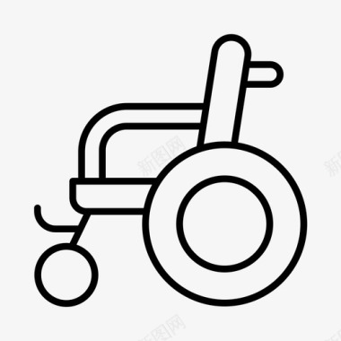 轮椅残疾人健康图标图标