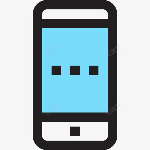 智能手机移动电话3线性颜色图标svg_新图网 https://ixintu.com 智能手机 移动电话3 线性颜色