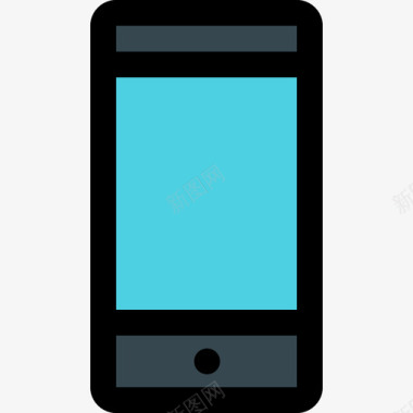 智能手机iphone线性颜色图标图标