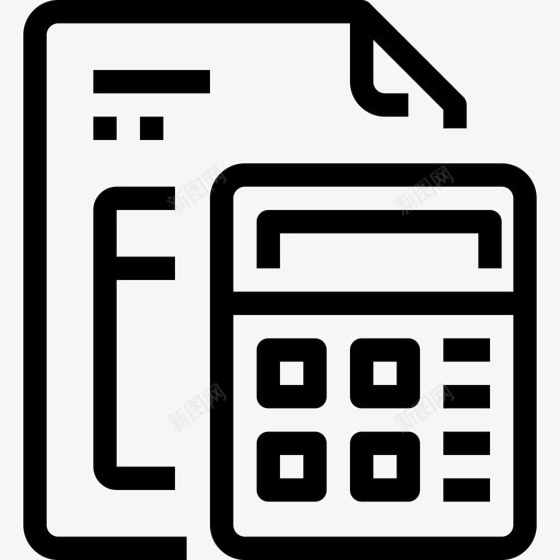 计算器银行和金融3线性图标svg_新图网 https://ixintu.com 线性 计算器 银行和金融3