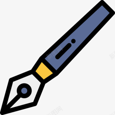 钢笔文具111线颜色图标图标
