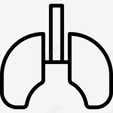 肺医学86线性图标图标