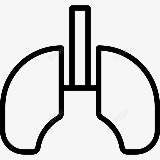 肺医学86线性图标svg_新图网 https://ixintu.com 医学86 线性 肺