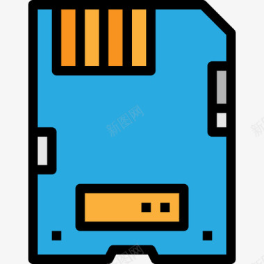 存储卡计算机与技术2线性颜色图标图标