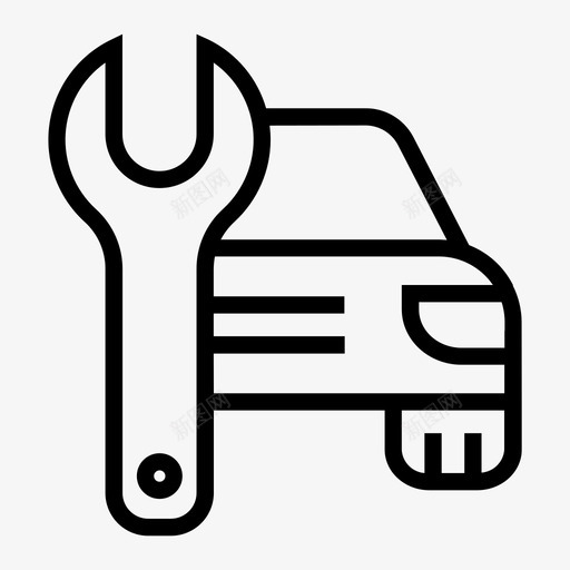 扳手汽车修理图标svg_新图网 https://ixintu.com 扳手 汽车修理
