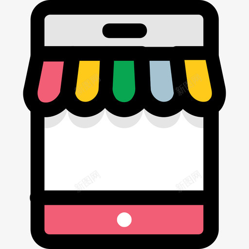 智能手机数字营销40线性颜色图标svg_新图网 https://ixintu.com 数字营销40 智能手机 线性颜色