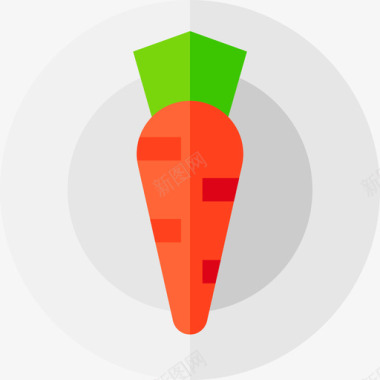 胡萝卜健康21扁平图标图标