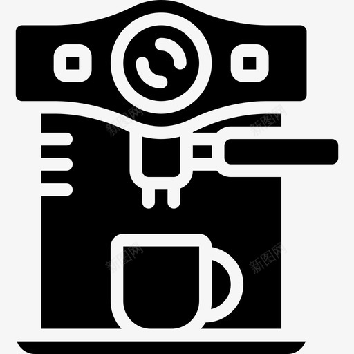 咖啡机美食2填充图标svg_新图网 https://ixintu.com 咖啡机 填充 美食2