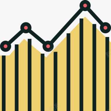分析资金管理线性色彩图标图标