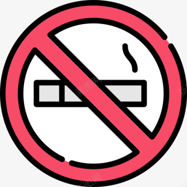 禁止吸烟29号机场直线颜色图标图标