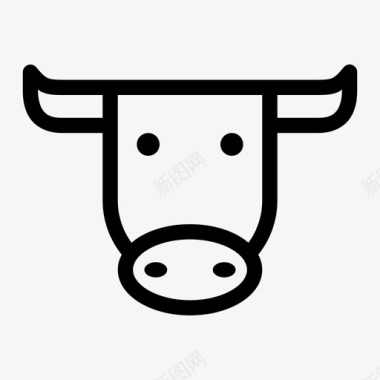 牛头动物牛肉图标图标
