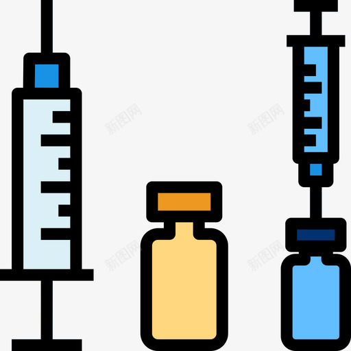 注射器医疗保健2线性颜色图标svg_新图网 https://ixintu.com 医疗保健2 注射器 线性颜色