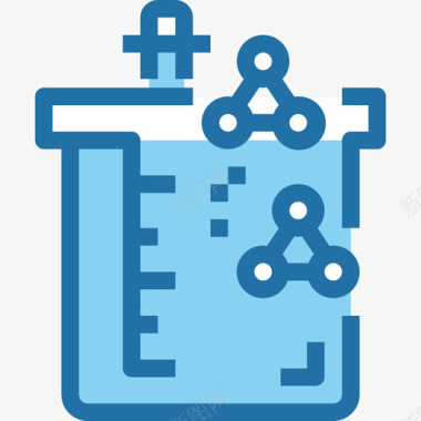 烧杯科学43蓝色图标图标