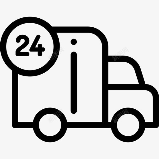 送货车网上购物25直线图标svg_新图网 https://ixintu.com 直线 网上购物25 送货车