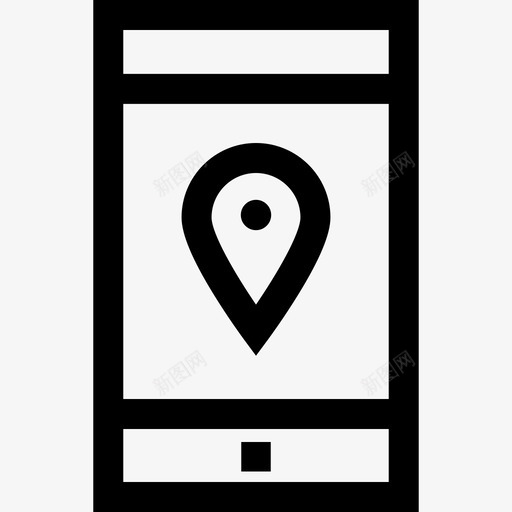 智能手机地理12线性图标svg_新图网 https://ixintu.com 地理12 智能手机 线性