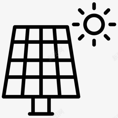 太阳能能量电池太阳能电池图标图标