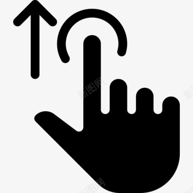 拖动触摸手势5填充图标图标