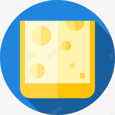 奶酪健康食品4扁平图标图标