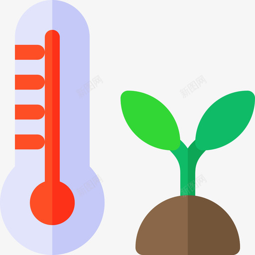 温度计室内植物4扁平图标svg_新图网 https://ixintu.com 室内植物4 扁平 温度计