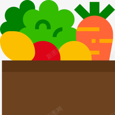 蔬菜农业和园艺5平坦图标图标