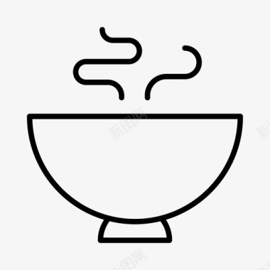 汤亚洲菜菜肴图标图标