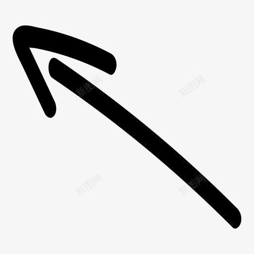 手绘箭头方向左图标svg_新图网 https://ixintu.com 向上 左 手绘箭头 方向 点 草图