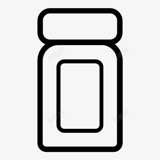 药瓶容器罐图标svg_新图网 https://ixintu.com 容器 无 罐 药 药瓶