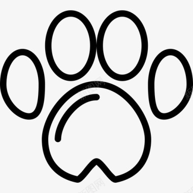 爪印宠物店31线性图标图标
