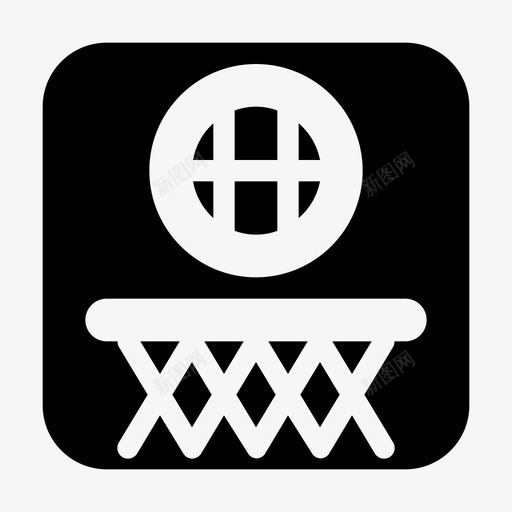 篮球比赛扣篮图标svg_新图网 https://ixintu.com 扣篮 比赛 篮球 运动
