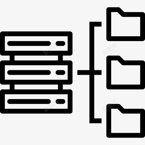 服务器通信和网络3线性图标svg_新图网 https://ixintu.com 服务器 线性 通信和网络3