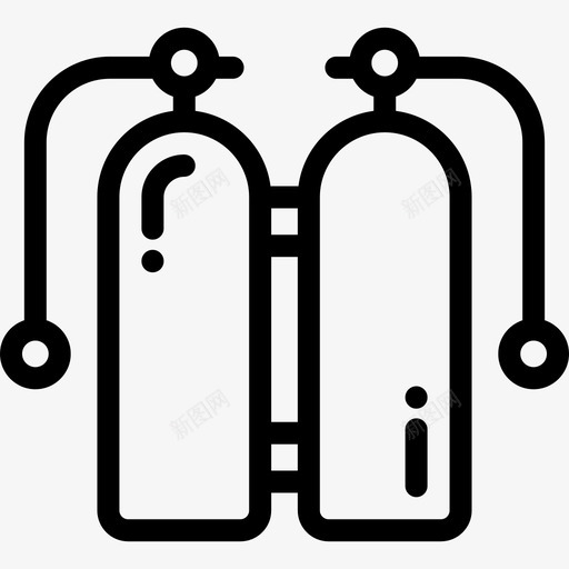 氧气罐水手2直线型图标svg_新图网 https://ixintu.com 储气罐 氧气罐 水手2 直线型