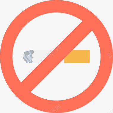 禁止吸烟酒店和餐厅公寓图标图标
