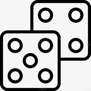 骰子游戏开发2线性图标图标