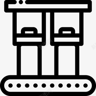 输送机工业10线性图标图标