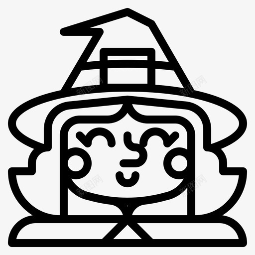 女巫黑帽子图标svg_新图网 https://ixintu.com 万圣节 女巫 帽子 魔术 黑