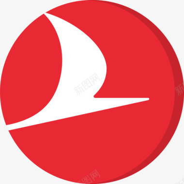 土耳其航空公司运输标识3扁平图标图标