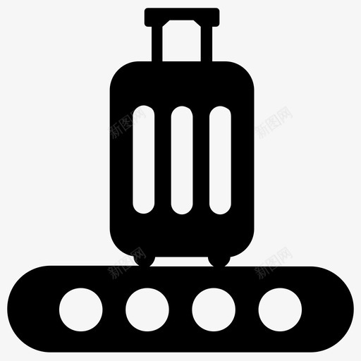 行李传送带机场行李领取处图标svg_新图网 https://ixintu.com 托运行李 旅客行李 机场 机场服务实心图标 行李传送带 行李领取处