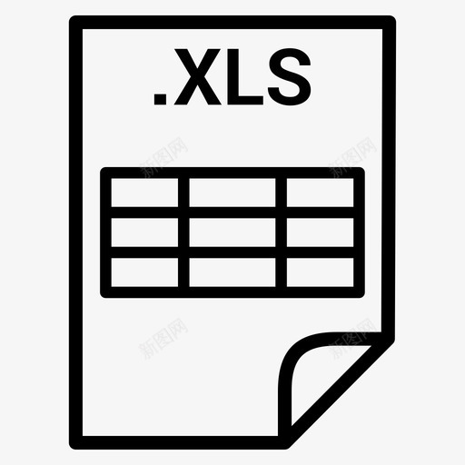 xls文件excel电子表格图标svg_新图网 https://ixintu.com excel xls文件 电子表格