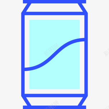 苏打水食品53线性颜色图标图标