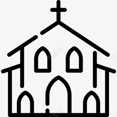 教堂家庭5直系图标图标