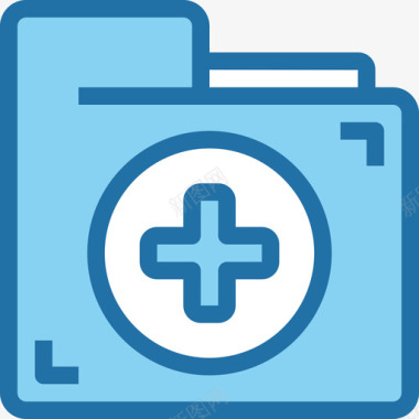 文件夹医疗保健6蓝色图标图标