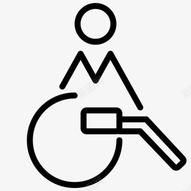 人无障碍椅子卫生间图标图标