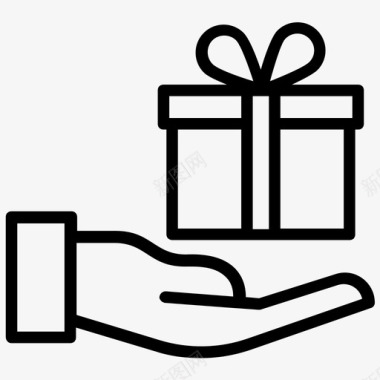 礼品盒篮子礼物图标图标