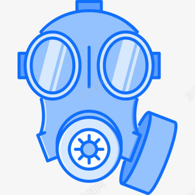 防毒面具战争8蓝色图标图标