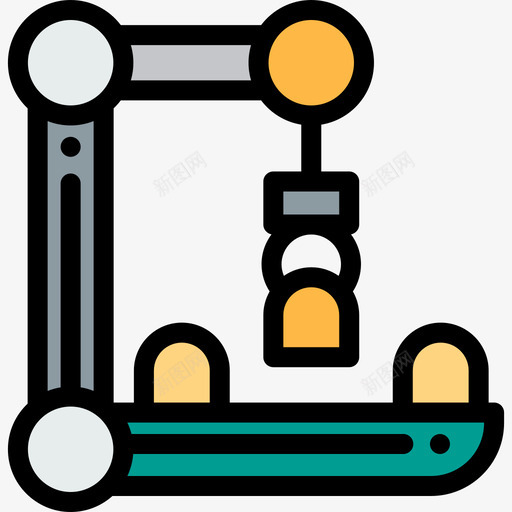 机械臂工厂12线性颜色图标svg_新图网 https://ixintu.com 工厂12 机械臂 线性颜色