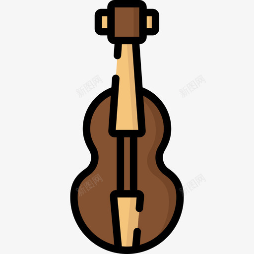 小提琴教育106线色图标svg_新图网 https://ixintu.com 小提琴 教育106 线色